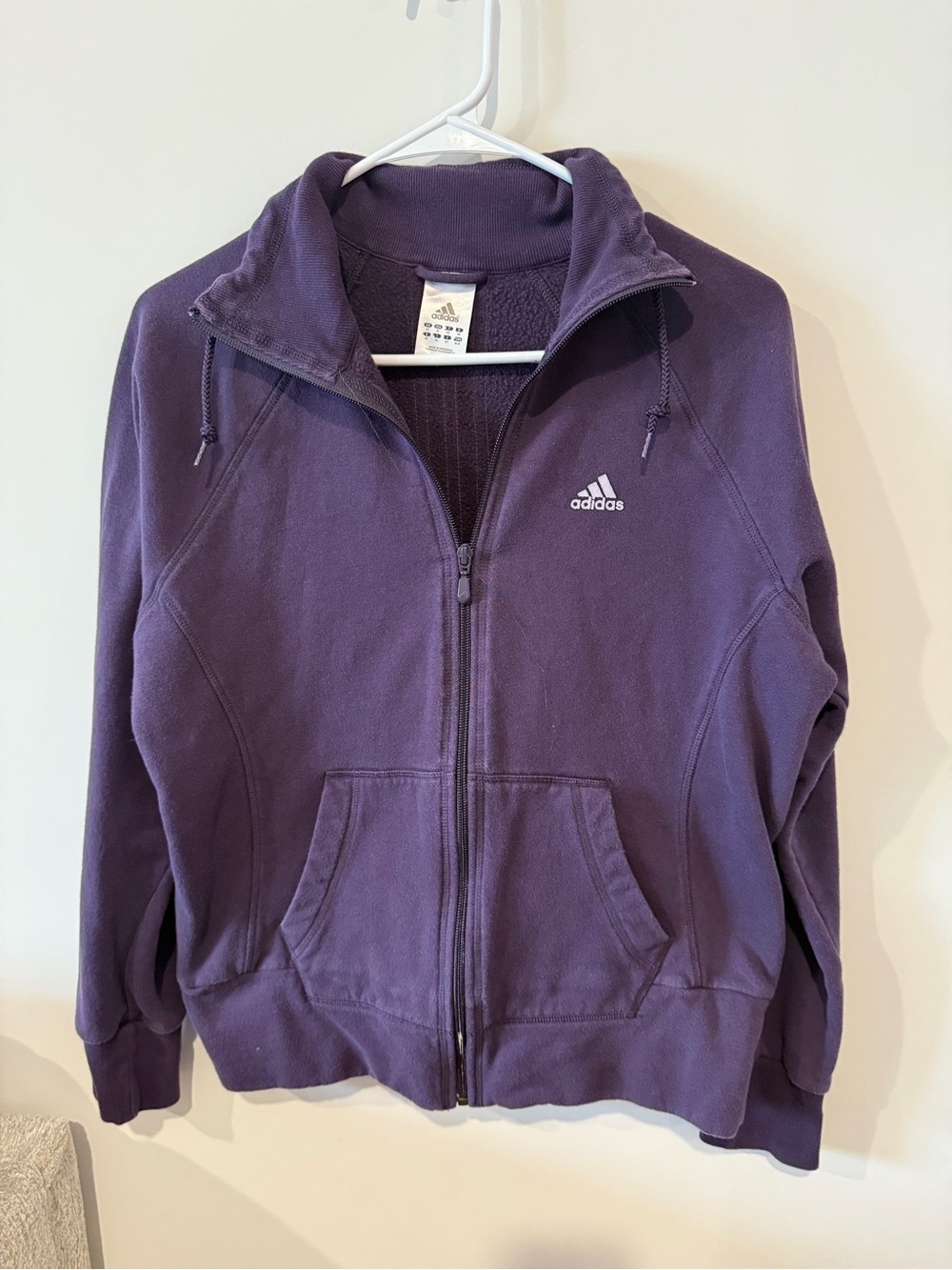 adidas Deep Purple Full-Zip Sweatshirt